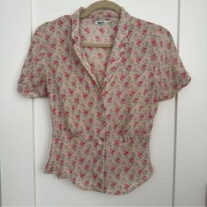 Kimchi blue pink button down blouse